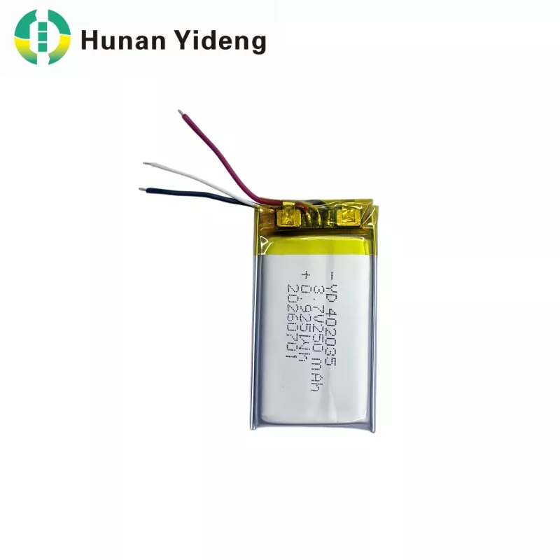 402035 3.7v 250mAh VR интелигентна камера Li Polymer батерия