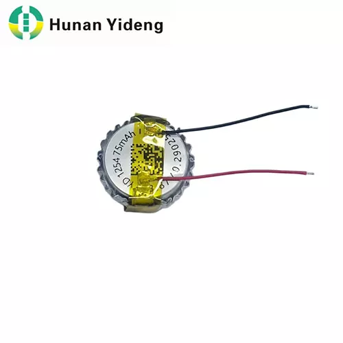 1254 High Energy Pouch Coin Battery Soft Pack Lithium Cell